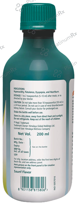 Himalaya Himcocid SF Suspension Saunf Flavour 200ml