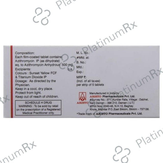 Azivent 500mg Tablet 5s