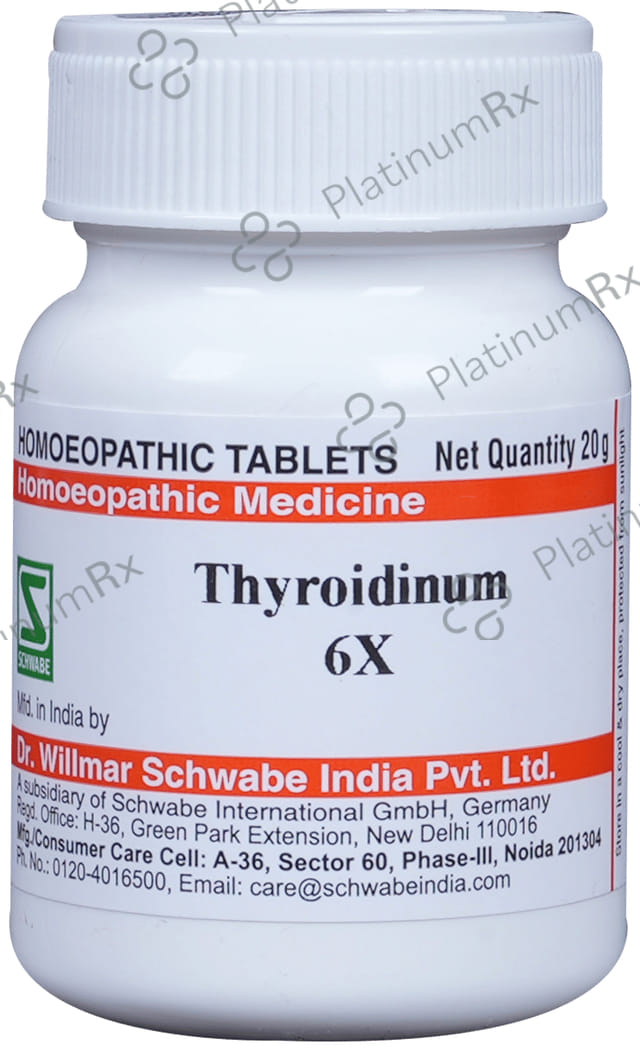 Dr Willmar Schwabe India Thyroidinum Trituration Tablet 6X
