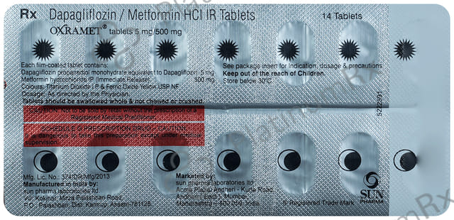 Oxramet 5/500mg Tablet IR 14s