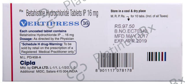 Vertipress 16 Tablet