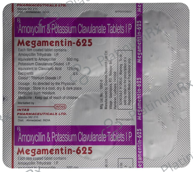 Megamentin 625mg Tablet 6s