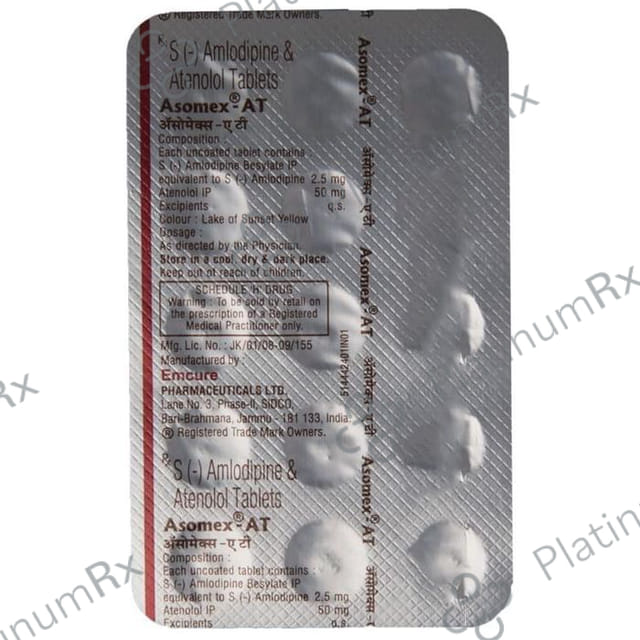 Asomex AT 2.5/50mg Tablet 15s