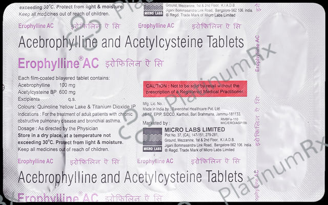 Erophylline AC 100/600mg Tablet 10s