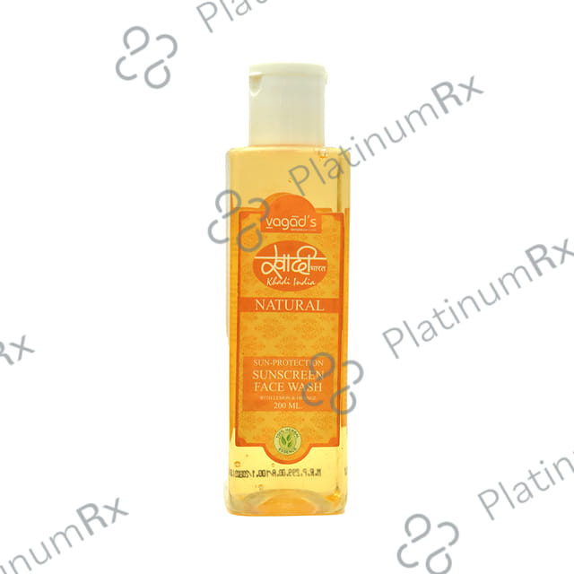 Vagad's Khadi India Natural Sunscreen Face Wash with Lemon & Orange 200 Face Wash