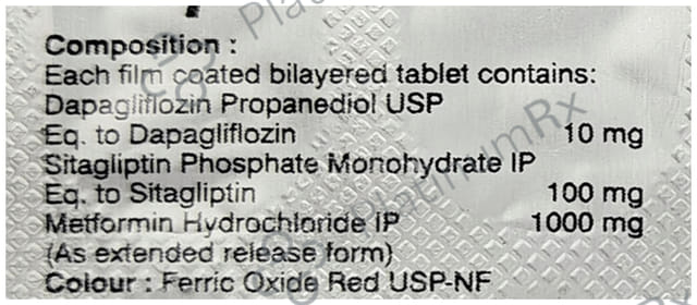 Dapaease Trio 10mg/1000mg/100mg Tablet