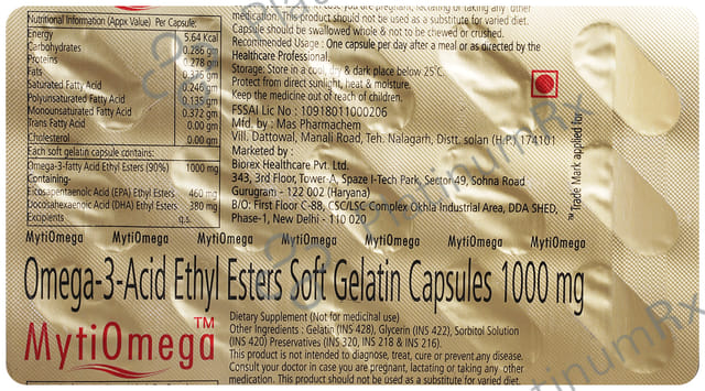 Mytiomega Soft Gelatin Capsule