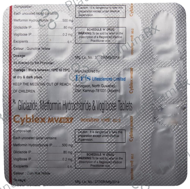 Cyblex MV 0.2/500/80mg Tablet 15s