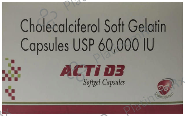 Acti D3 60000IU Softgel Capsule 4s