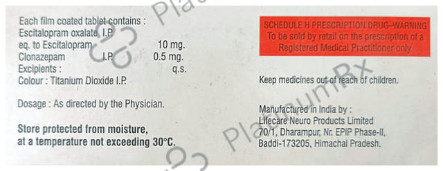 Esirac Plus 0.5/10mg Tablet 10s