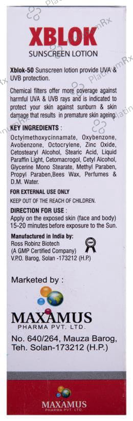 Xblok SPF 50+ Lotion 60ml