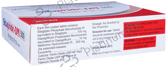 Sitapride DM 10/500/100mg Tablet 15s