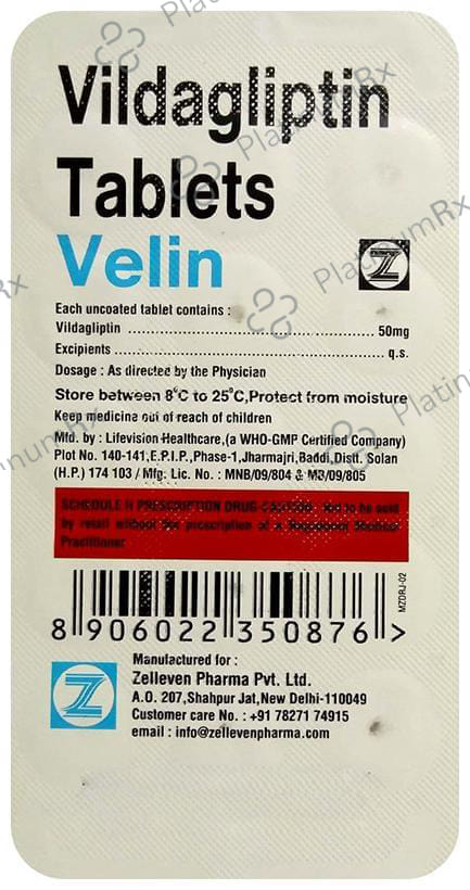 Velin 50mg Tablet 15s
