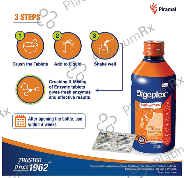 Digeplex 62.5/20mg Syrup 200ml