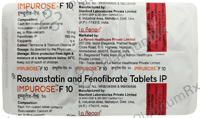 Impurose F 160/10mg Tablet 10s