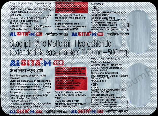 Alsita M 100/500mg Tablet ER 10s