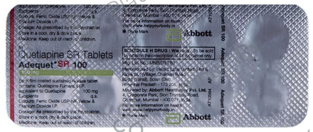 Adequet 100mg Tablet SR 10s