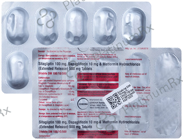 Sitabite DM 10/500/100mg Tablet ER 10s