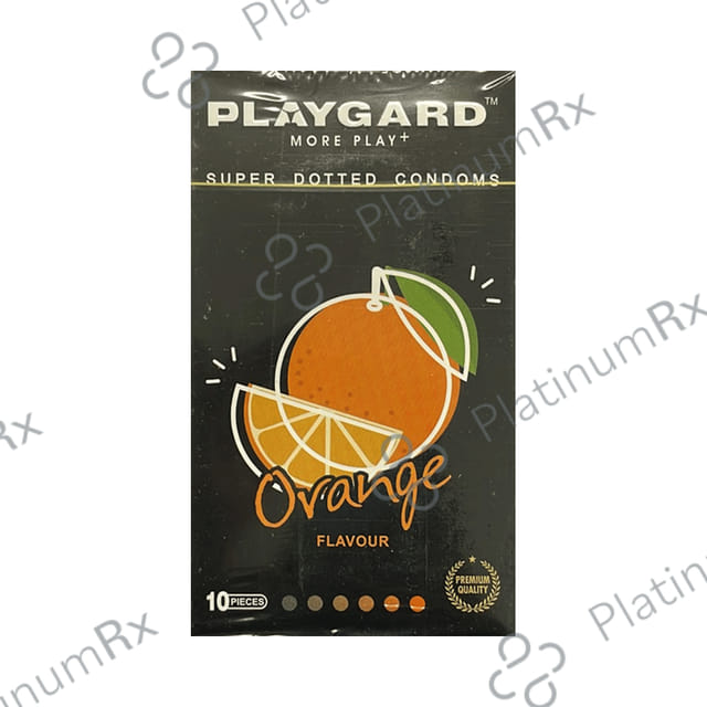 Playgard More Play + Super Orange Dotted Condom 10s