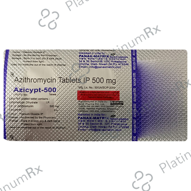 Azicypt 500mg Tablet 3s