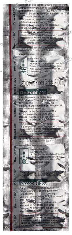 Doxcef 200mg Tablet 10s
