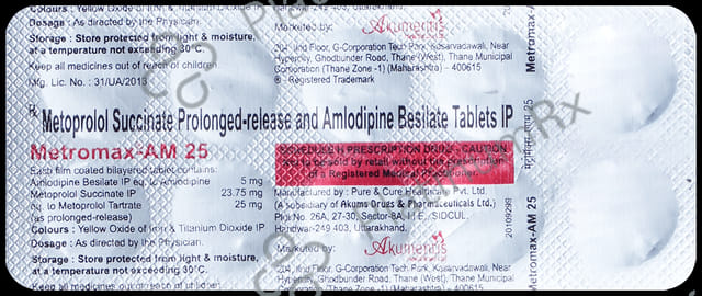 Metromax AM 5/25mg Tablet 10s