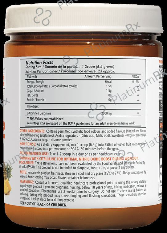 KLR. FIT Pure.Fit L-Arginine Powder Pineapple Mango