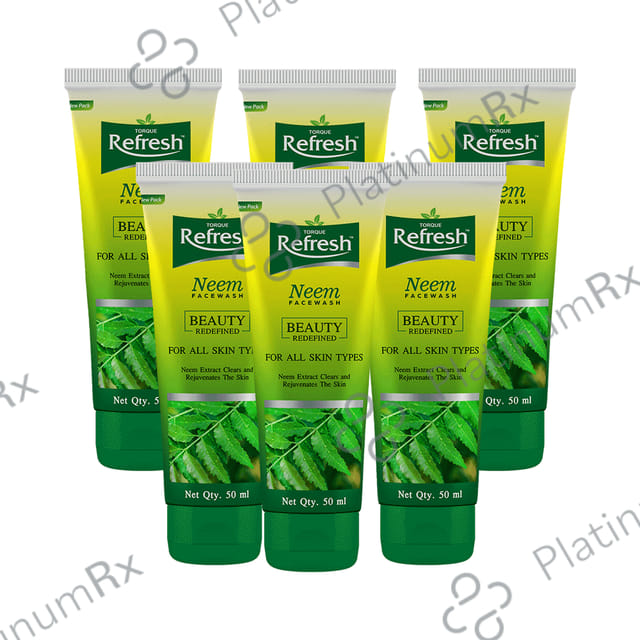 Refresh Neem Face Wash (50ml Each) 6 Tubes