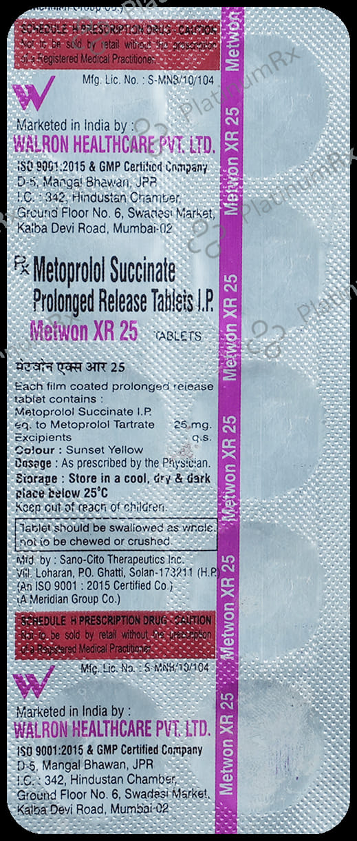 Metwon XR 25 Tablet