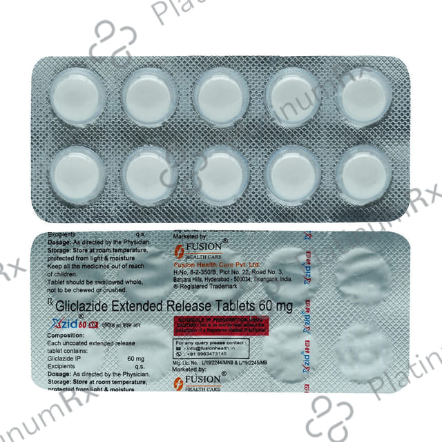Xzid 60mg Tablet XR 10s