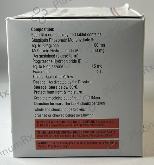 Sitaglize MP 100/15/500mg Tablet 10s