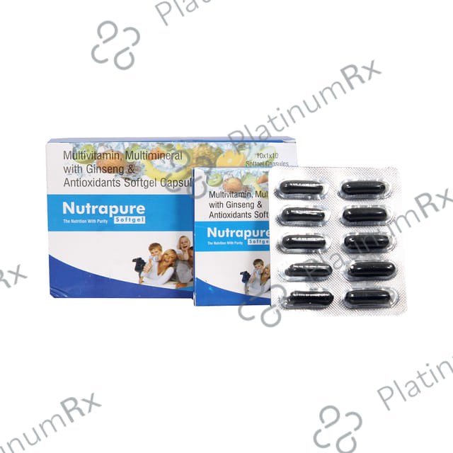 Nutrapure Multivitamin, Multimineral with Ginseng & Antioxidants Softgel Capsule (10 Each) 10 Strip