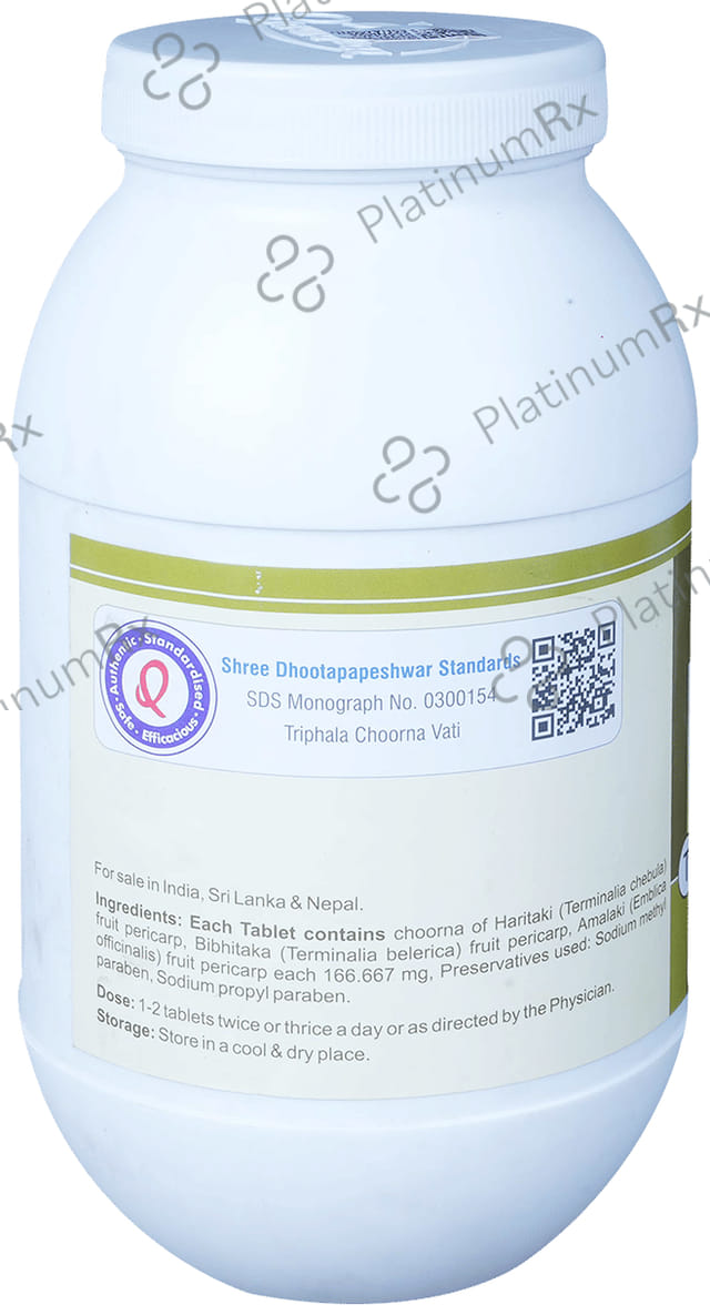 Dhootapapeshwar Triphala Choorna Vati Tablet