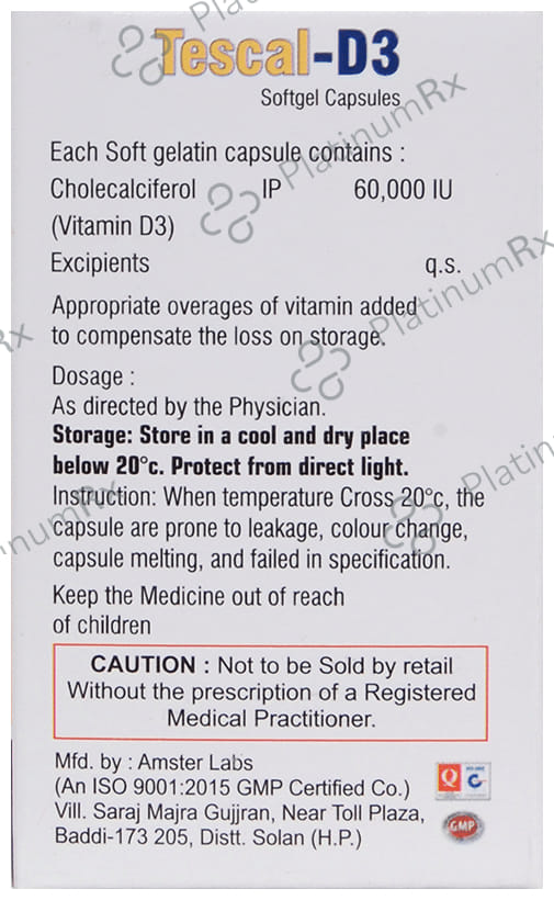 Tescal-D3 Softgel Capsule