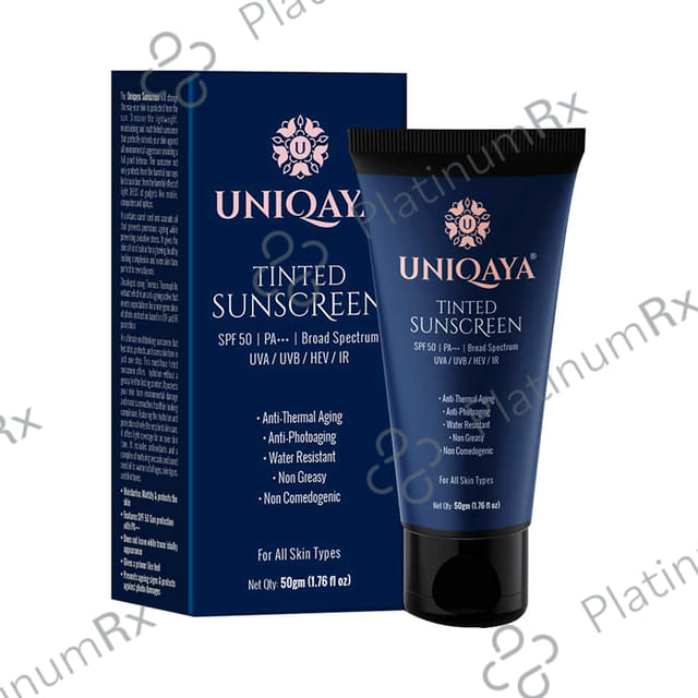 Uniqaya Tinted Sunscreen SPF 50 Cream 50gm