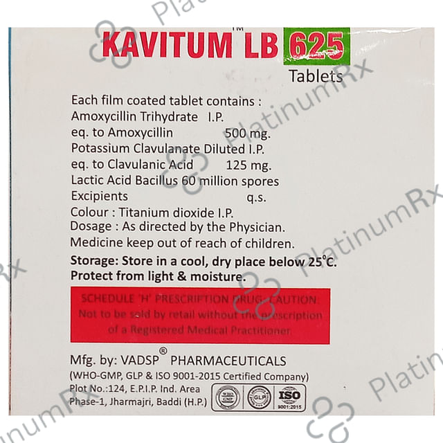 Kavitum LB 625mg/60M Tablet 6s