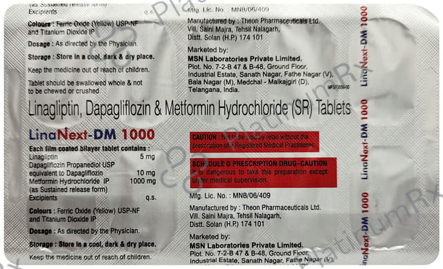 Linanext DM 1000mg Tablet 10s