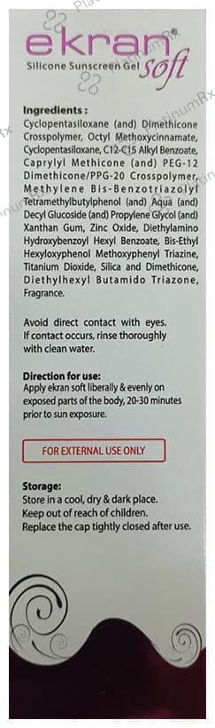 Ekran Silicone Soft SPF 50 Sunscreen Gel 50gm