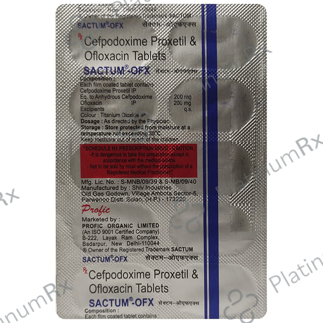 Sactum Ofx 200/200mg Tablet 10s
