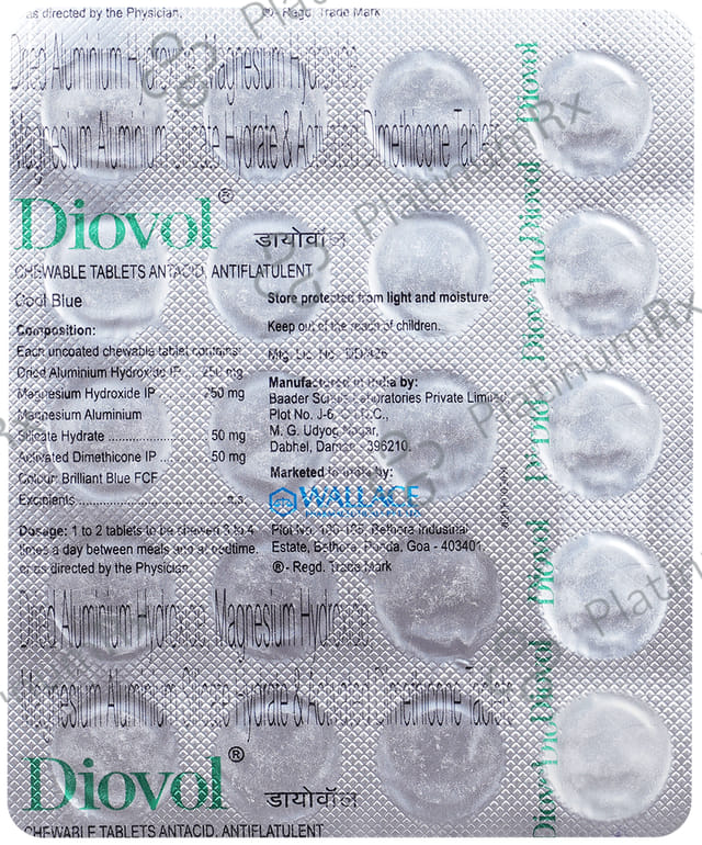 Diovol Cool Blue Chewable Tablet 20s