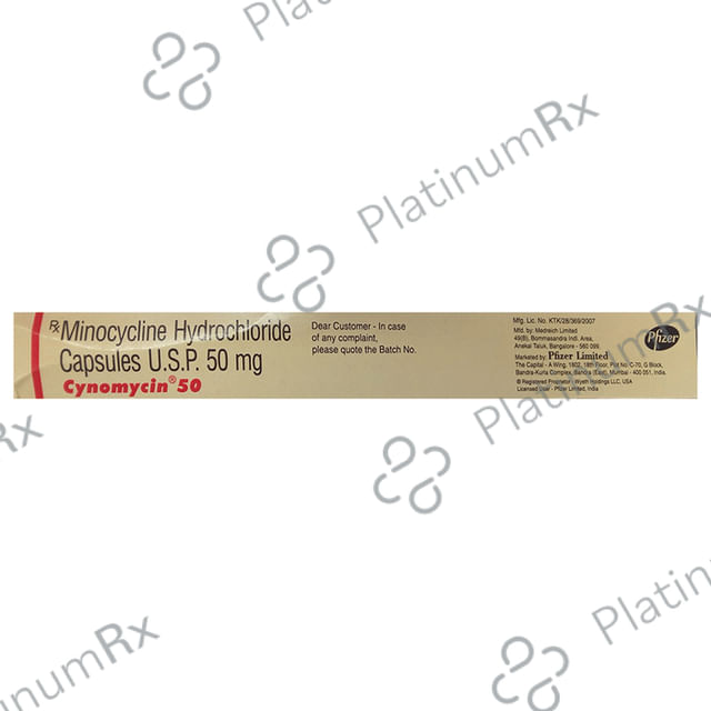 Cynomycin 50mg Capsule 6s
