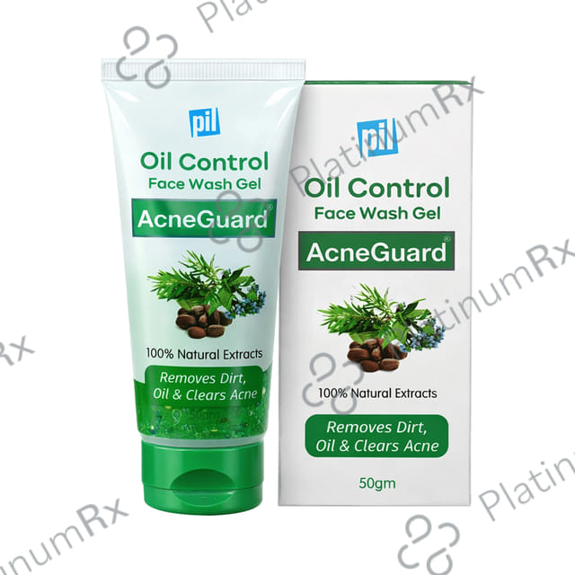 Acneguard Face Wash Gel Clears Acne, Pimples, Clogged Pores 50gm