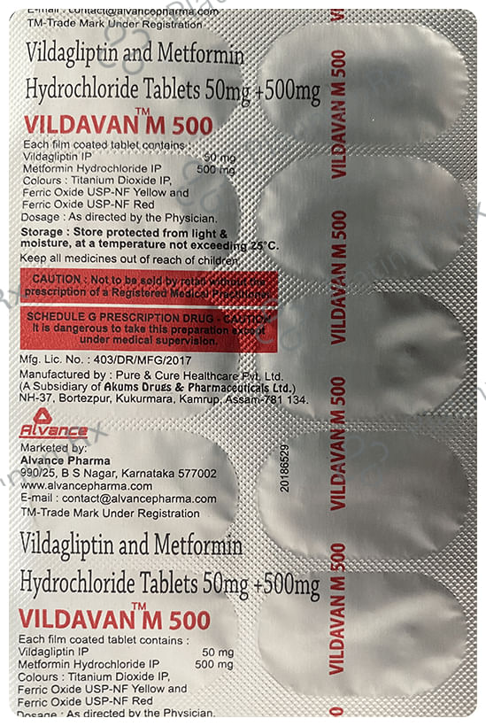 Vildavan M 500 Tablet