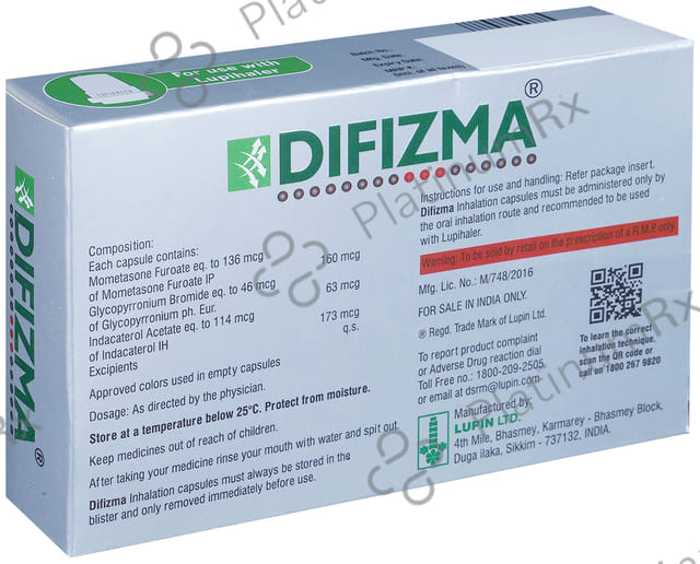 Difizma 63/173/160mcg Capsule 10s