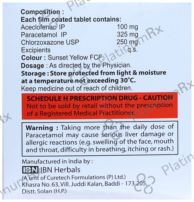 Pyrinac MR 100mg/325mg/250mg Tablet 10s