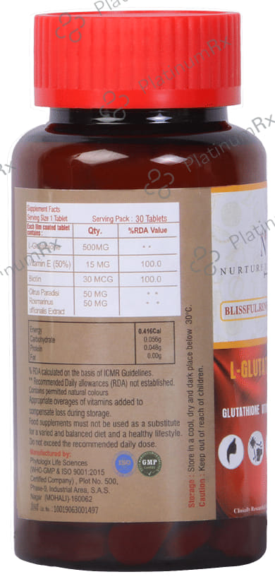 Nurture Derma L Glutathione 500mg Tablet 30s