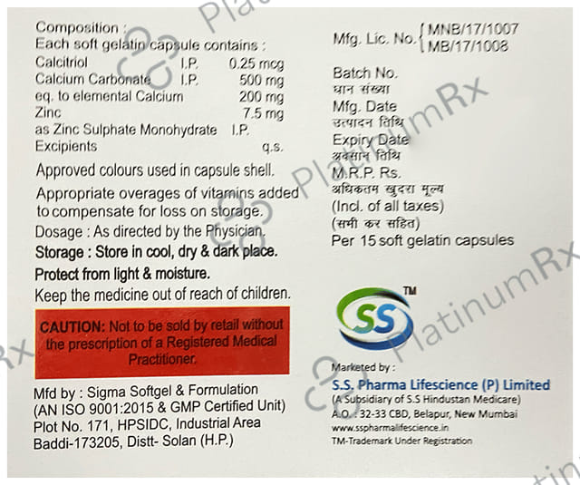 Viscal Z Soft Gelatin Capsule 15s