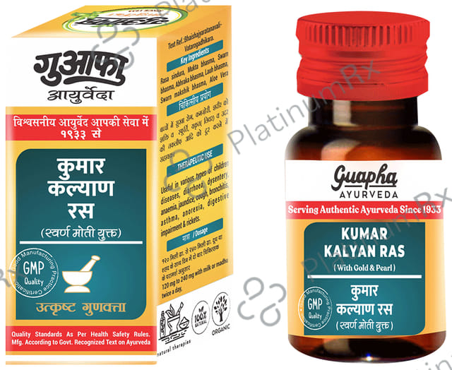 Guapha Ayurveda Kumar Kalyan Ras for Respiratory Support & Fever Relief 30 Tablet