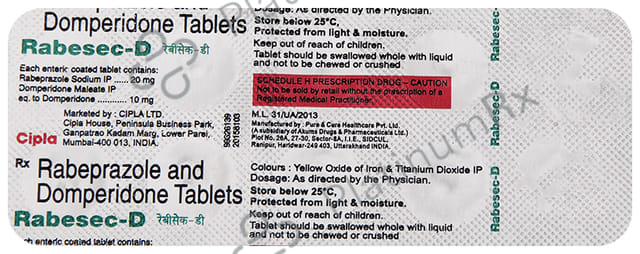 Rabesec D 10/20mg Tablet 10s