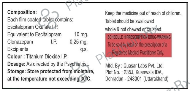 Escipeak LS 0.25/10mg Tablet 10s